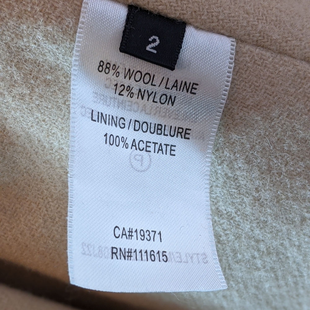 Robert Rodriguez Tan Wool Peplum Jacket Size 2 - image 5